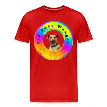 Ich habe Hunger auf Fleisch - Männer Premium Bio T-Shirt - Rot - Vorne - Damien (186cm)