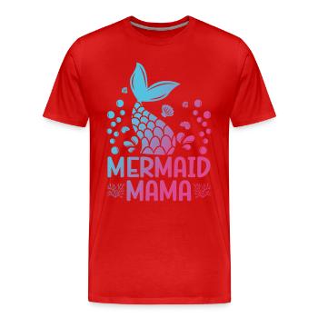Mermaid Mama Fantasy Mermaid Story - T-shirt bio Premium Homme - rouge - Devant - Damien (186cm)