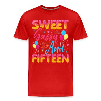 Sweet Sassy And Fifteen Sprinkles Delicious - Männer Premium Bio T-Shirt - Rot - Vorne - Damien (186cm)