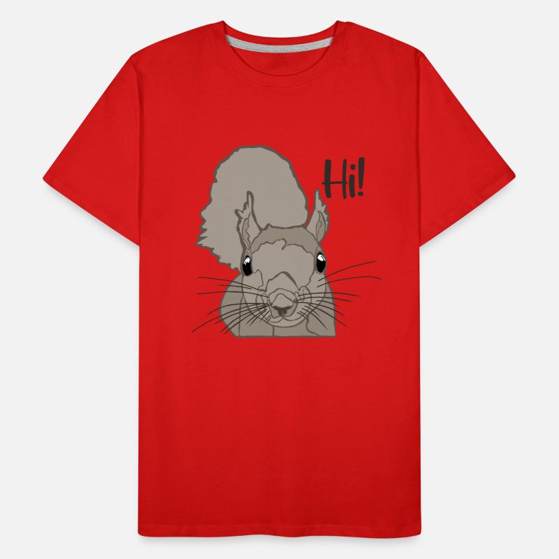 Grauhörnchen Squirrel Fuchshörnchen Eichhörnchen Männer Premium Bio T-Shirt