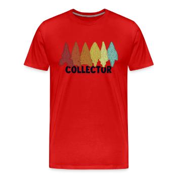 Conseils de chasse pour les pointes de flèche de collectionneur - T-shirt bio Premium Homme - rouge - Devant - Damien (186cm)