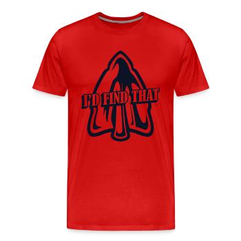 Je trouverais que les conseils de chasse au chasseur de pointes de flèches - T-shirt bio Premium Homme - rouge - Devant - Damien (186cm)