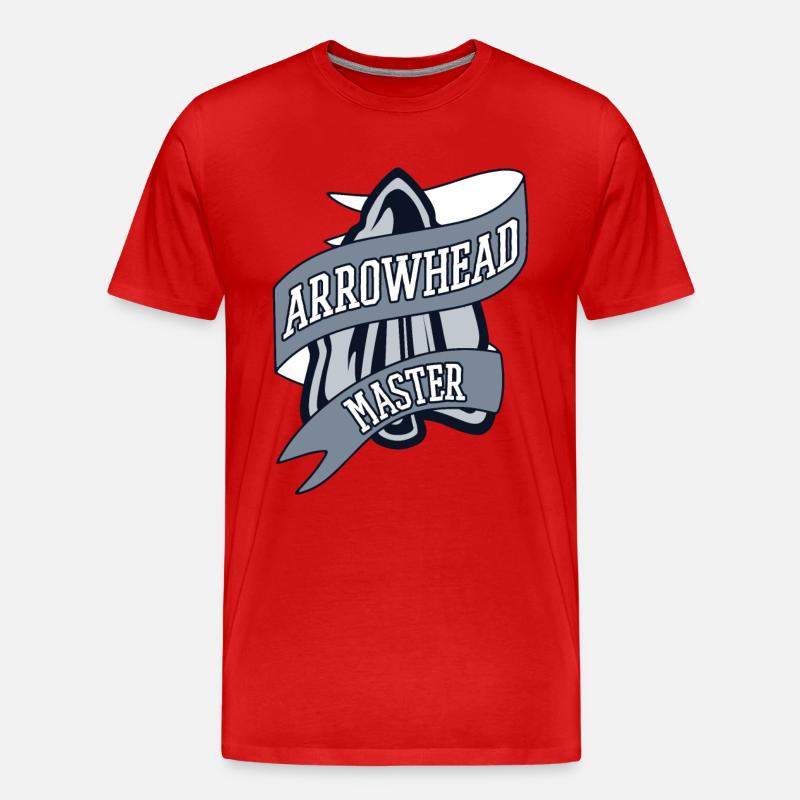 Arrowhead Master Jagdspitzen Arrowhead Hunter - Männer Premium Bio T-Shirt - Rot