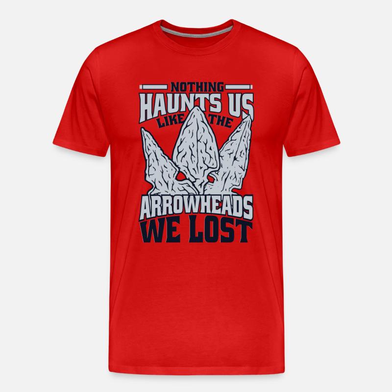 Comme les pointes de flèches que nous avons perdues Chasseur de pointes de flèches - T-shirt bio Premium Homme - rouge