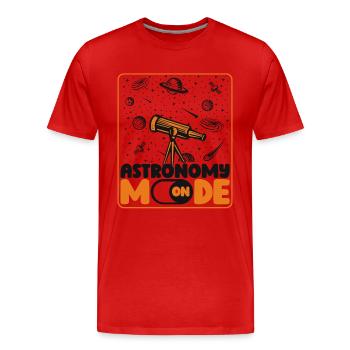 Mode Astronomie Sur Astronomie Photographe Cosmologiste - T-shirt bio Premium Homme - rouge - Devant - Damien (186cm)