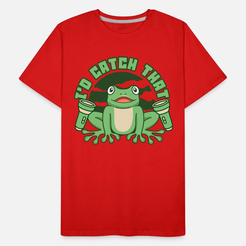 I'd Catch That Tree Frog Toad Tadpole Frog Men's Premium Organic T-Shirt