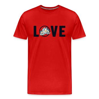Love Motorschlitten Schneemotorrad Snowmobile - Männer Premium Bio T-Shirt - Rot - Vorne - Damien (186cm)