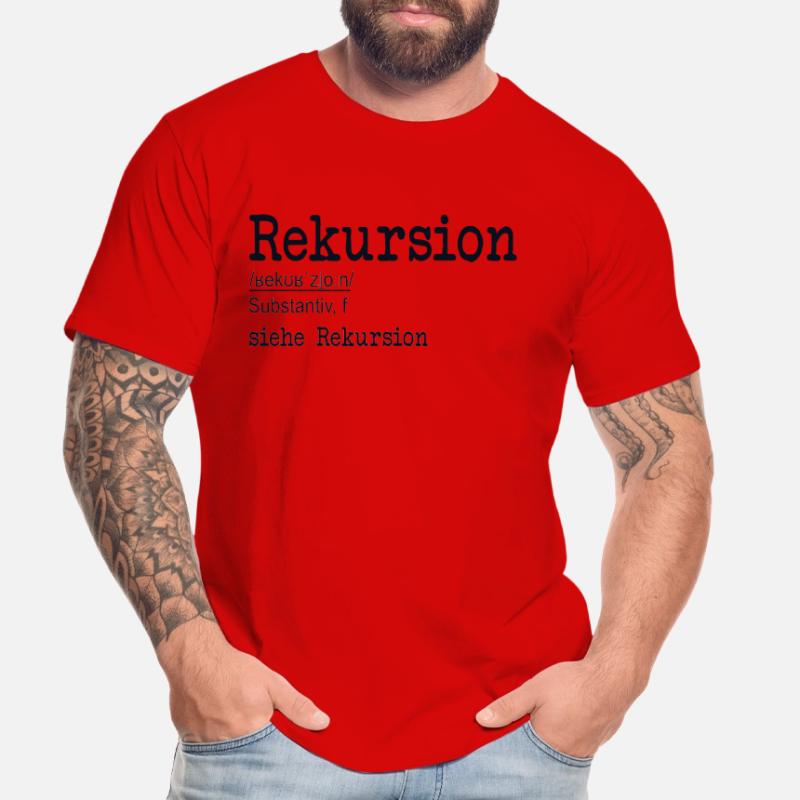 Rekursion Definition Softwareentwickler Coder Männer Premium Bio T-Shirt