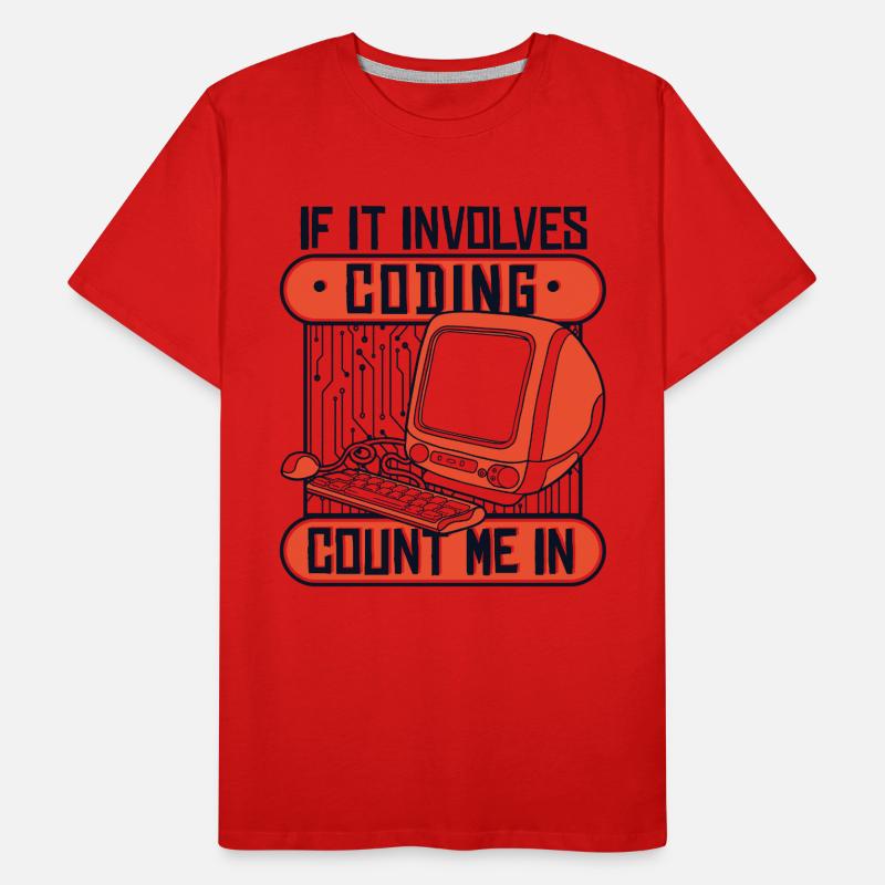 If It Involves Coding Count Me In Developer Männer Premium Bio T-Shirt