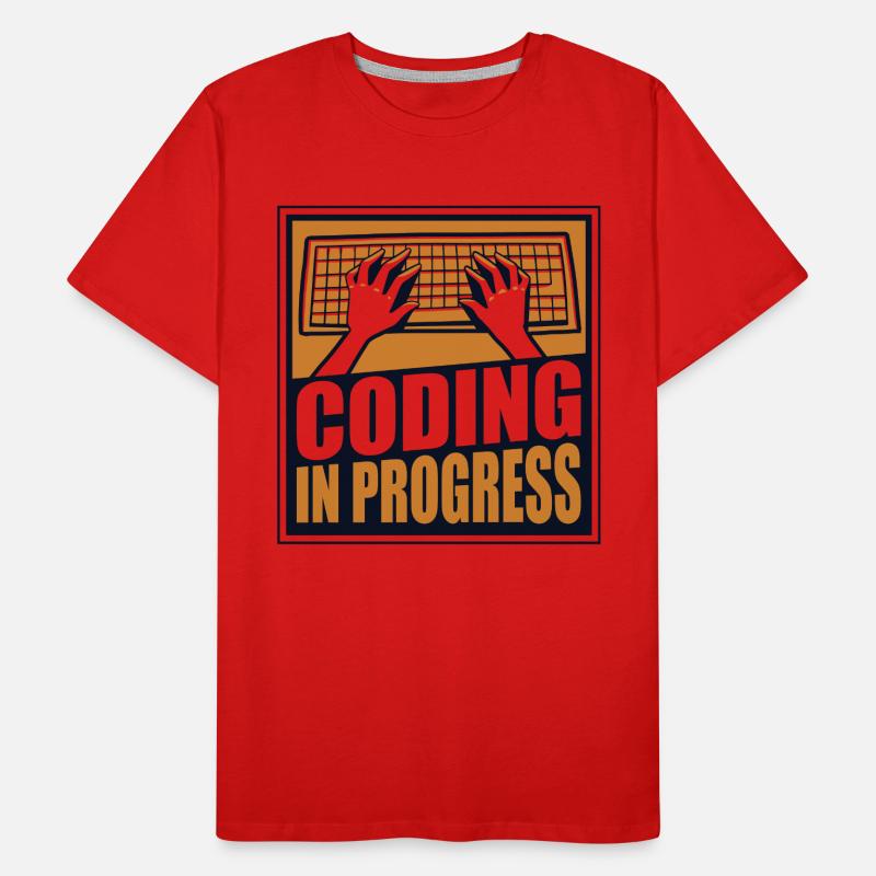 Coding In Progress Softwareingenieur Developer Männer Premium Bio T-Shirt