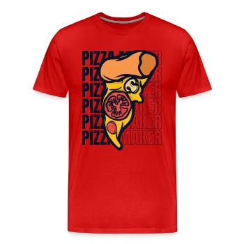 pizza maker pizza oven pizza pizza tray pizza maker - Men's Premium Organic T-Shirt - red - Front - Damien (186cm)