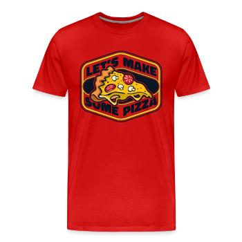 Faisons de la pizza plateau de pizza pizza pizza four pizza - T-shirt bio Premium Homme - rouge - Devant - Damien (186cm)