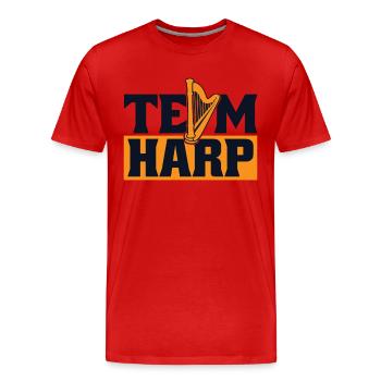 Harpe d’équipe Harpe de concert Harpe Harpe Musique - T-shirt bio Premium Homme - rouge - Devant - Damien (186cm)