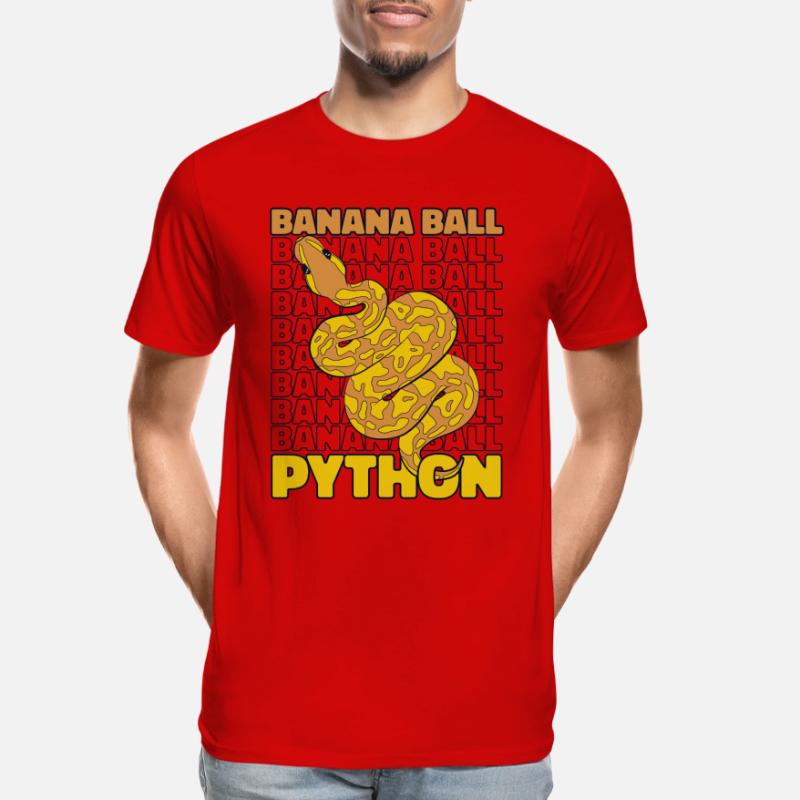 Boule de banane Python Serpent Python Boule de banane T-shirt bio Premium Homme