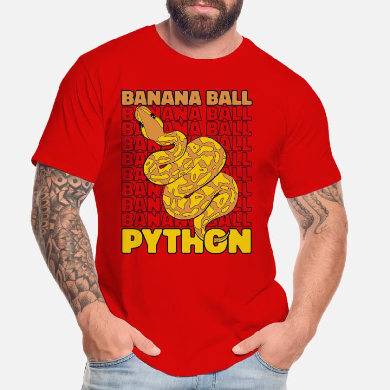 Boule de banane Python Serpent Python Boule de banane T-shirt bio Premium Homme