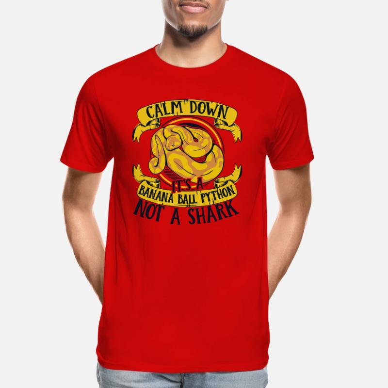 Calm Down It's Not A Shark Python Banana Ball Men's Premium Organic T-Shirt