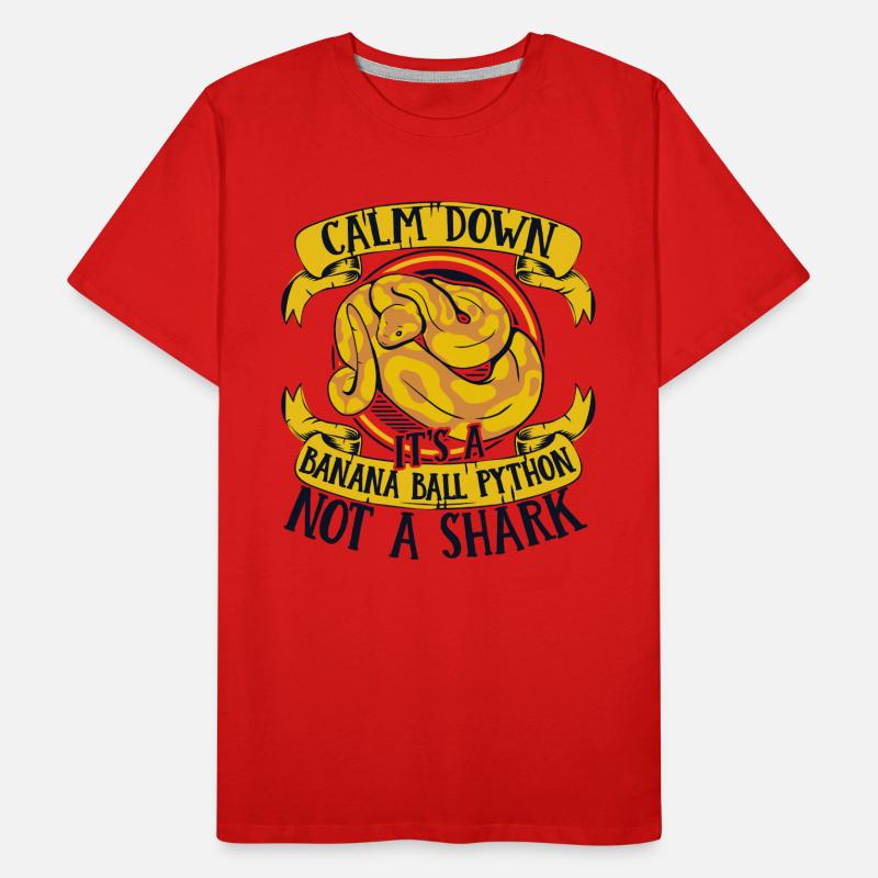 Calm Down It's Not A Shark Python Banana Ball Men's Premium Organic T-Shirt