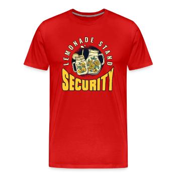 Stand de limonade Sécurité Amateur de limonade - T-shirt bio Premium Homme - rouge - Devant - Damien (186cm)