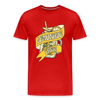 Lemonade Crew Lemonade Seller Lemonade - Men's Premium Organic T-Shirt - red - Front - Damien (186cm)