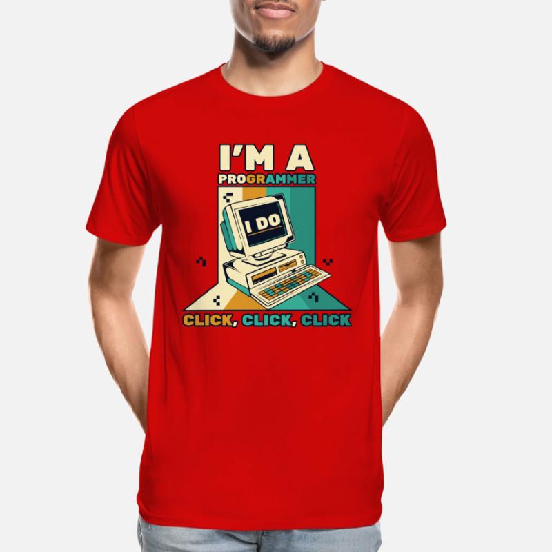 I'm A Programmer Click Softwareingenieur Coder Männer Premium Bio T-Shirt