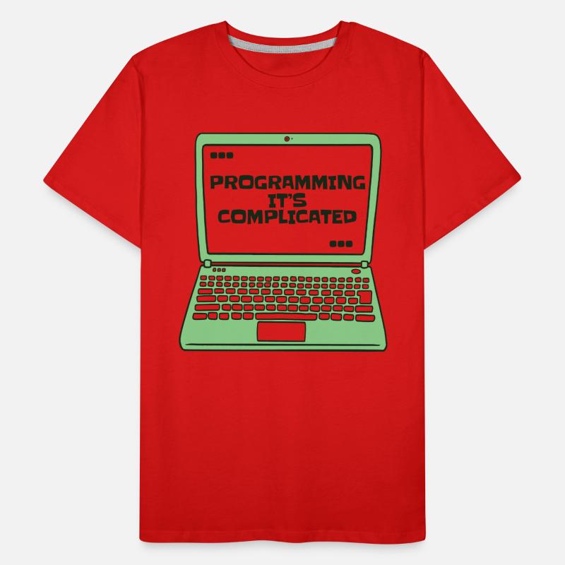 Programming It's Complicated Developer Coder Men's Premium Organic T-Shirt