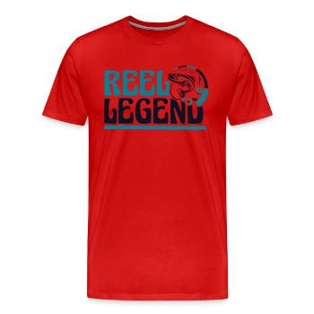 Moulinet Legend Fly Fisherman Spin Fisherman - T-shirt bio Premium Homme - rouge - Devant - Damien (186cm)