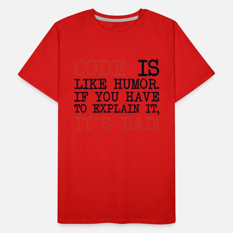 Code Explanation Developer Software Developer Men's Premium Organic T-Shirt