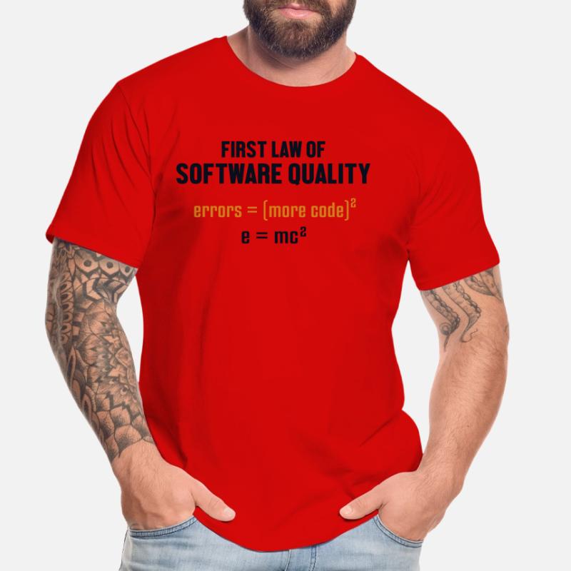 First Law of Software Quality Developer Coder Männer Premium Bio T-Shirt
