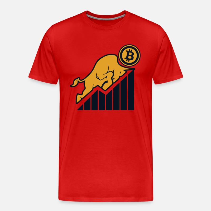 Blockchain Crypto Kryptowährung Crypto Trader - Männer Premium Bio T-Shirt - Rot