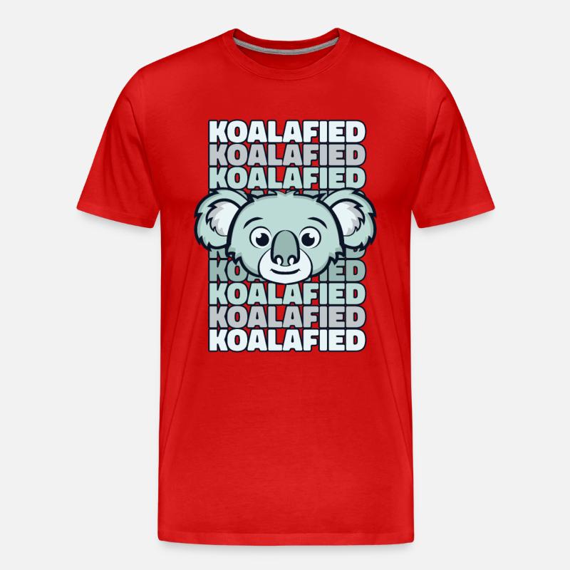 Koalabär Eukalyptus Phascolarctos - Männer Premium Bio T-Shirt - Rot