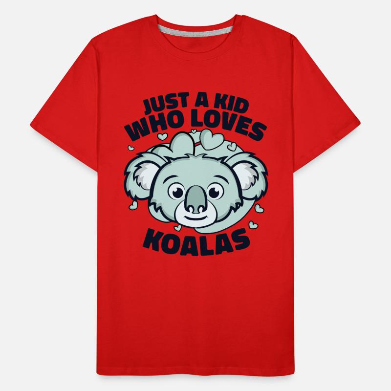 Nur ein Kind, das Koalas liebt Koalabär Eukalyptus Männer Premium Bio T-Shirt