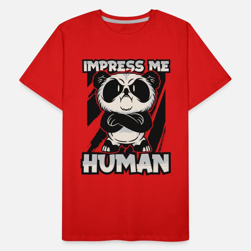 Impressionnez-moi Panda humain Ours Ami Panda géant T-shirt bio Premium Homme