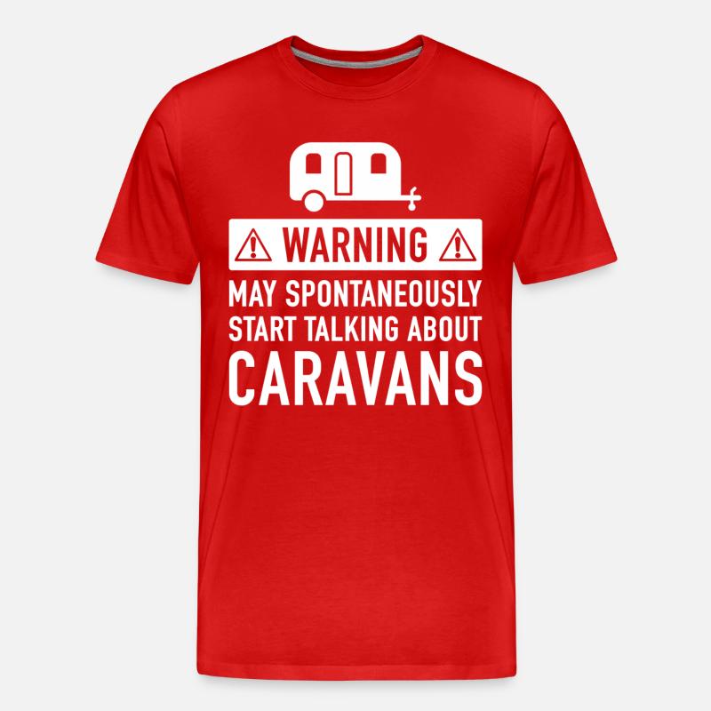 Lustige Caravan-Geschenk-Idee - Männer Premium Bio T-Shirt - Rot