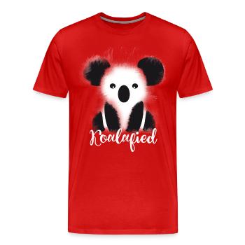 koala peluche ours en peluche dessin animé enfants mignons - T-shirt bio Premium Homme - rouge - Devant - Damien (186cm)