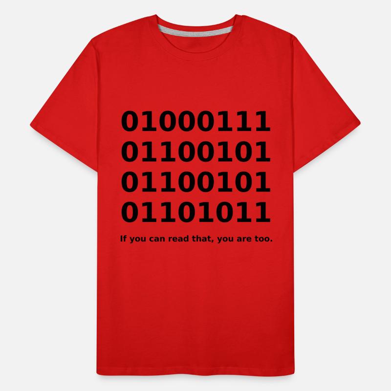 Binary / Binary Code Binary Code Funny T-Shirt Men's Premium Organic T-Shirt