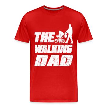 The Walking dad - Männer Premium Bio T-Shirt - Rot - Vorne - Damien (186cm)