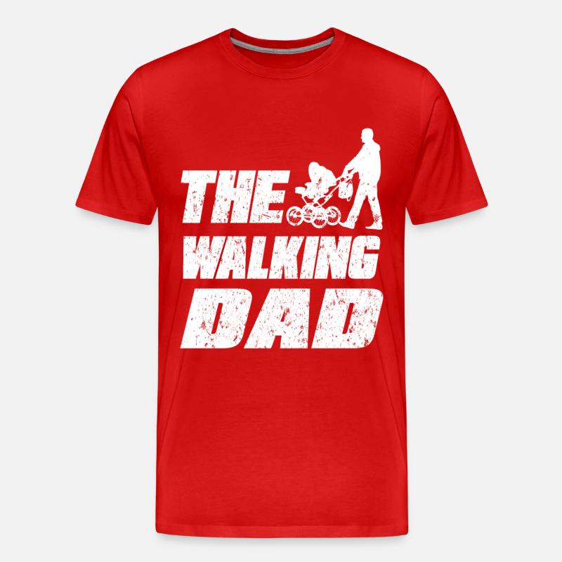 The Walking dad - Männer Premium Bio T-Shirt - Rot
