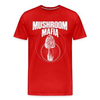 Champignons Mafia - T-shirt bio Premium Homme - rouge - Devant - Damien (186cm)