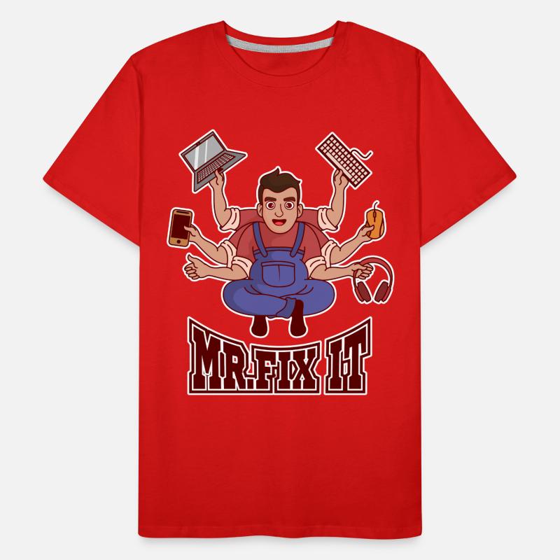 Mr. Fix IT Admin IT Specialist Sysadmin Men's Premium Organic T-Shirt