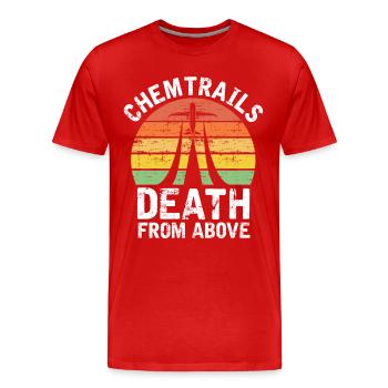 Chemtrails Conspiracy theory Verschwörung Theorie - Männer Premium Bio T-Shirt - Rot - Vorne - Damien (186cm)