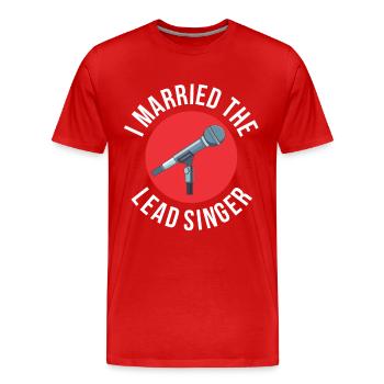 Lead Singer Chanteur Chanteuse Chanteuse Chanter Musique Karaoké - T-shirt bio Premium Homme - rouge - Devant - Damien (186cm)