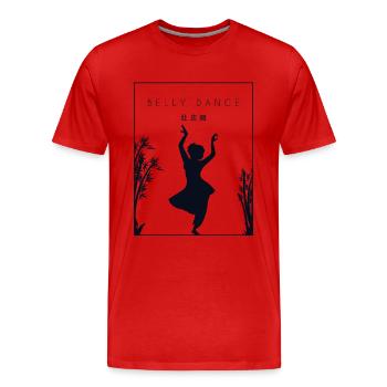 Danse Du Ventre Danseuse Du Ventre Hanzi Chinoise - T-shirt bio Premium Homme - rouge - Devant - Damien (186cm)