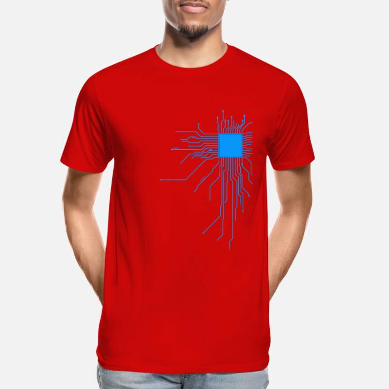 board blue computer pc admin core cpu nerd code Men's Premium Organic T-Shirt