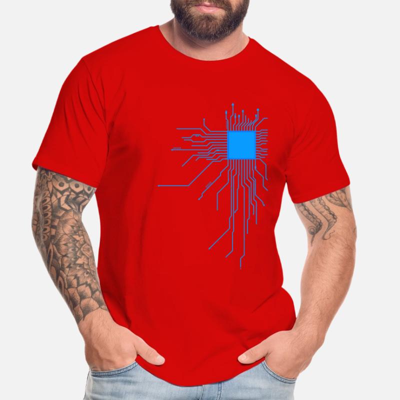 platine blau computer pc Admin Core cpu Nerd code Männer Premium Bio T-Shirt