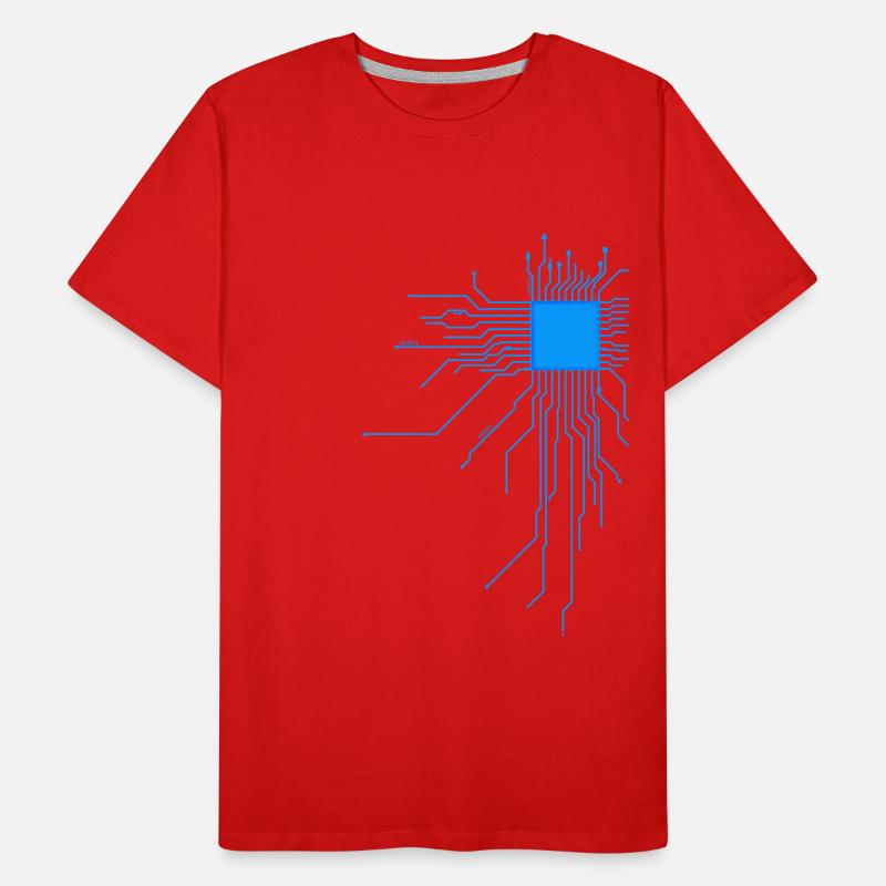 platine blau computer pc Admin Core cpu Nerd code Männer Premium Bio T-Shirt