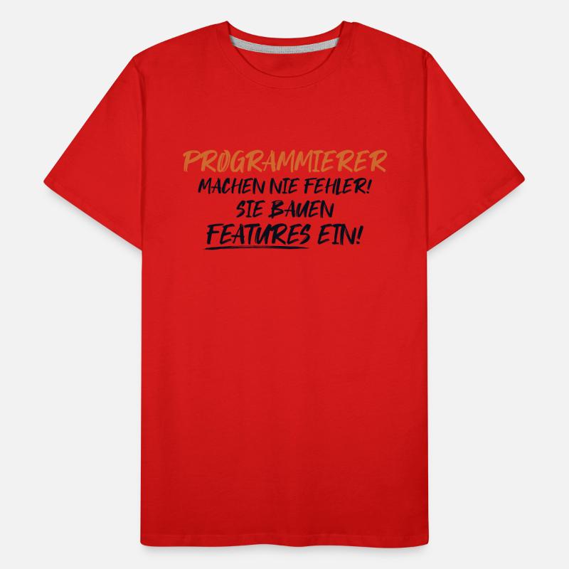 Programmierer Bauen Features Developer Coder Männer Premium Bio T-Shirt