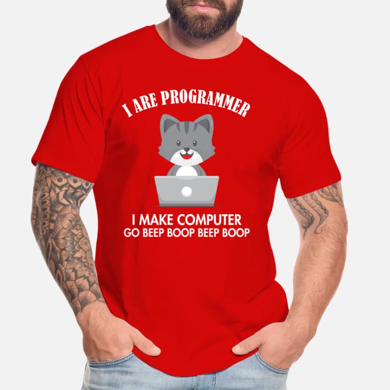 I Are Programmer Cat Softwareentwickler Coder Männer Premium Bio T-Shirt