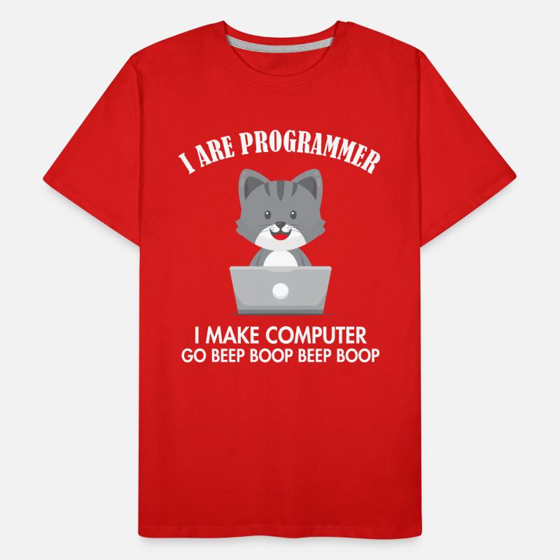 I Are Programmer Cat Engineer Full Stack Software Men's Premium Organic T-Shirt
