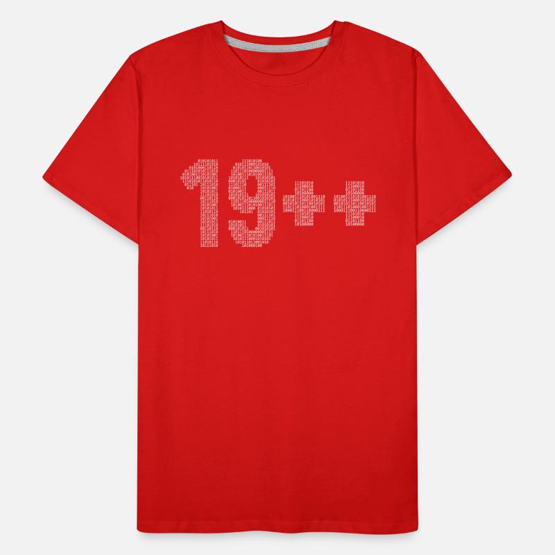 19++ Programmierer Softwareingenieur Coder 20. Männer Premium Bio T-Shirt
