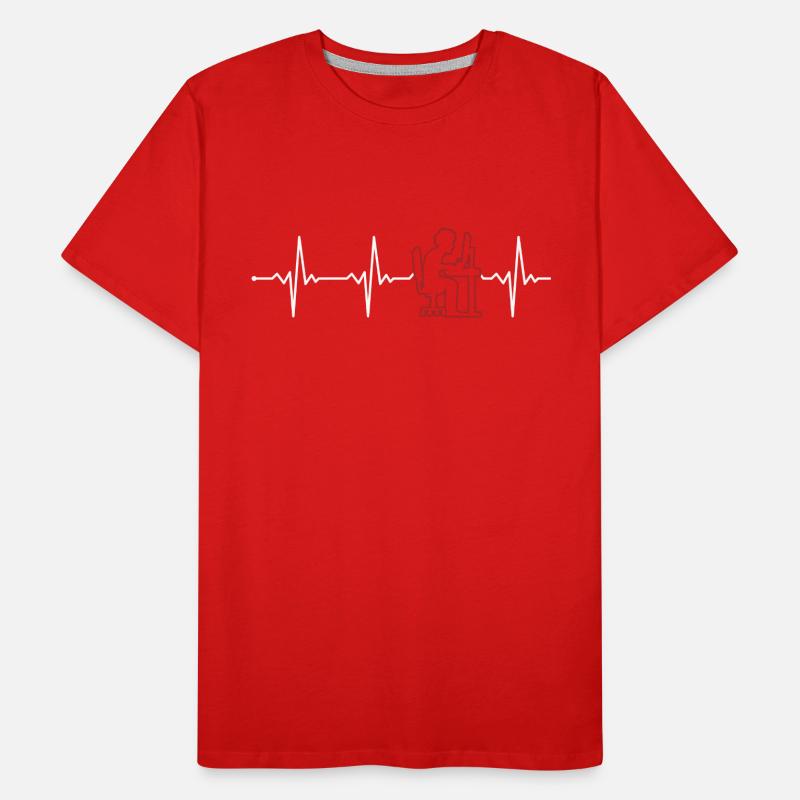 Programmer Heartbeat Softwareentwickler Coder Männer Premium Bio T-Shirt
